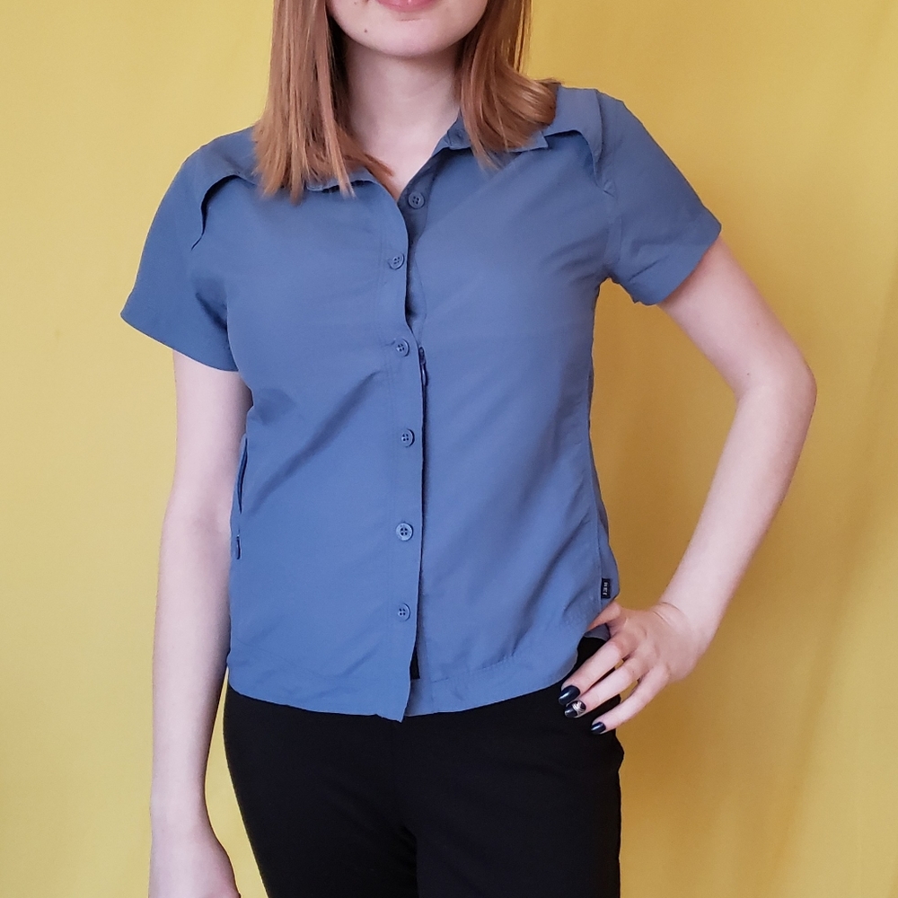 Outdoor blue shirt